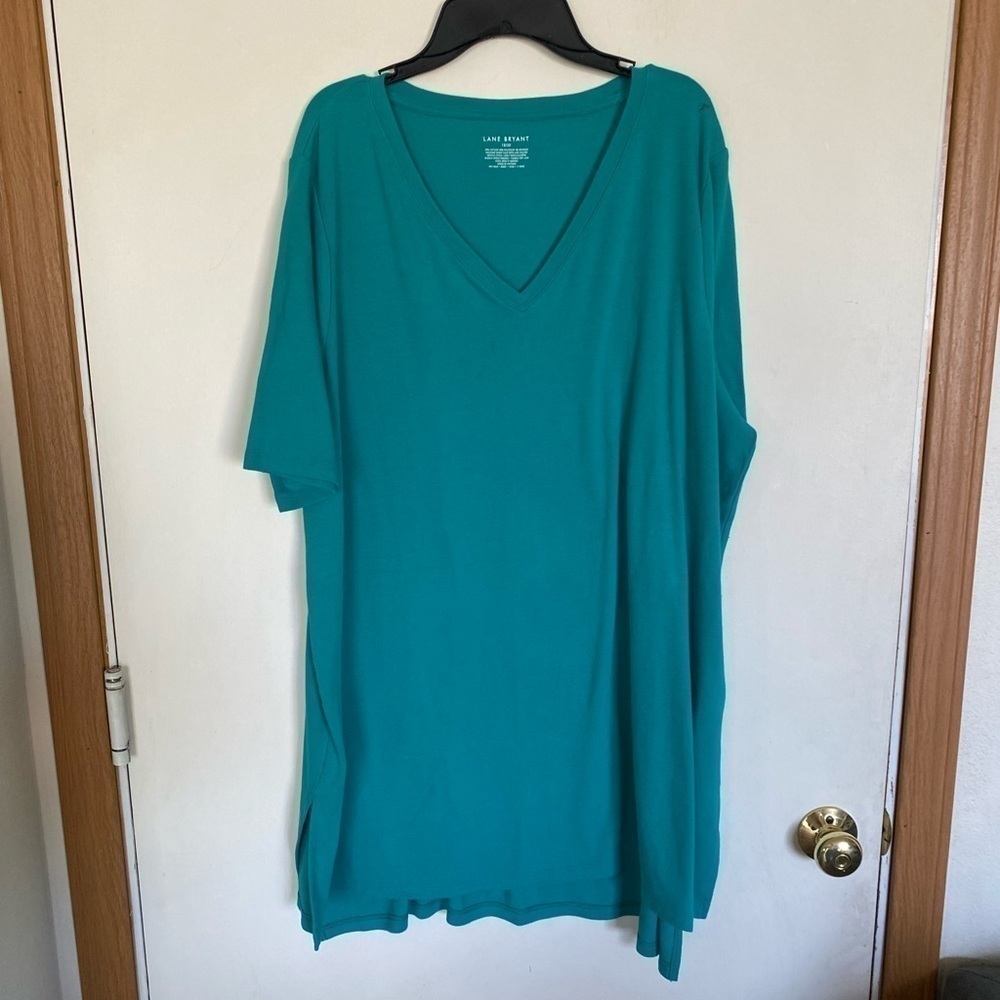 Lane Bryant classic perfect sleeve tunic top teal